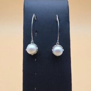 Sterling Silver Quality Unique Fancy Pearl Earrings A5394